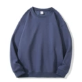 Haze blue cotton crew neck sweatshirt