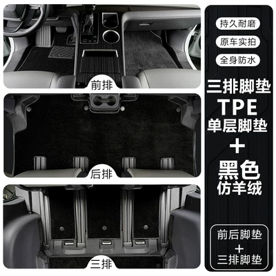 Sienna Car Floor Mats — Modelə uyğun ayaqaltı - seine-21-24-models-tpe-floor-mat-upgrade-package-threshold-tpe-floor-mat-black-imitation-cashmere-carpet