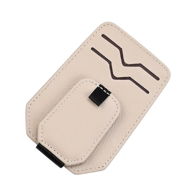 Car Glasses Clip/Bill Clip glasses frame leather car sun - beige