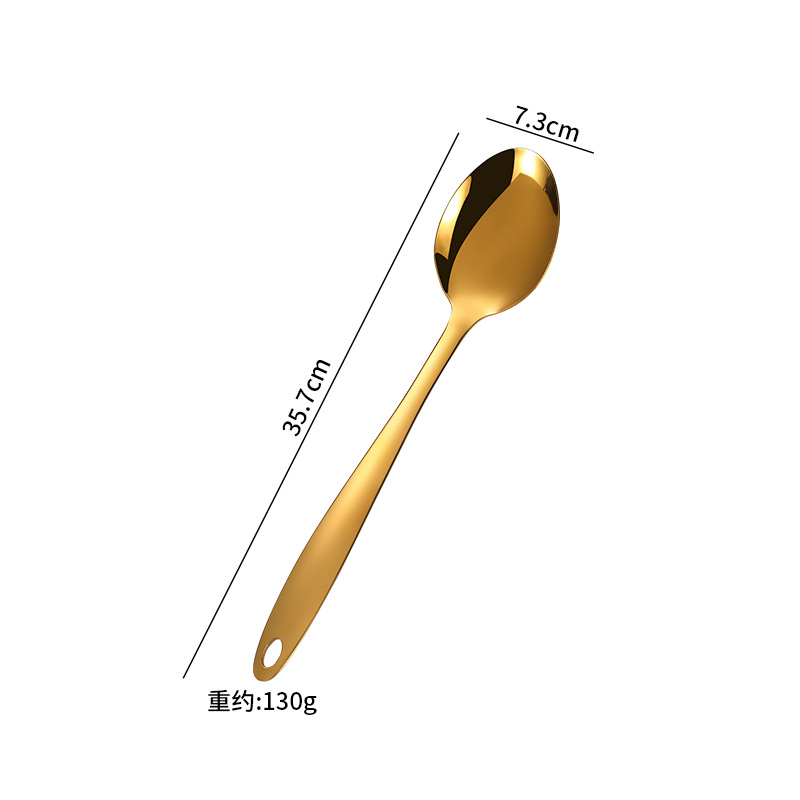 Fuentes transfronterizas utensilios de cocina de acero inoxidable 3 cm cuerpo desnudo espátula cuchara colador cuchara de arroz pala freír cuchara lengua juego de utensilios de cocina