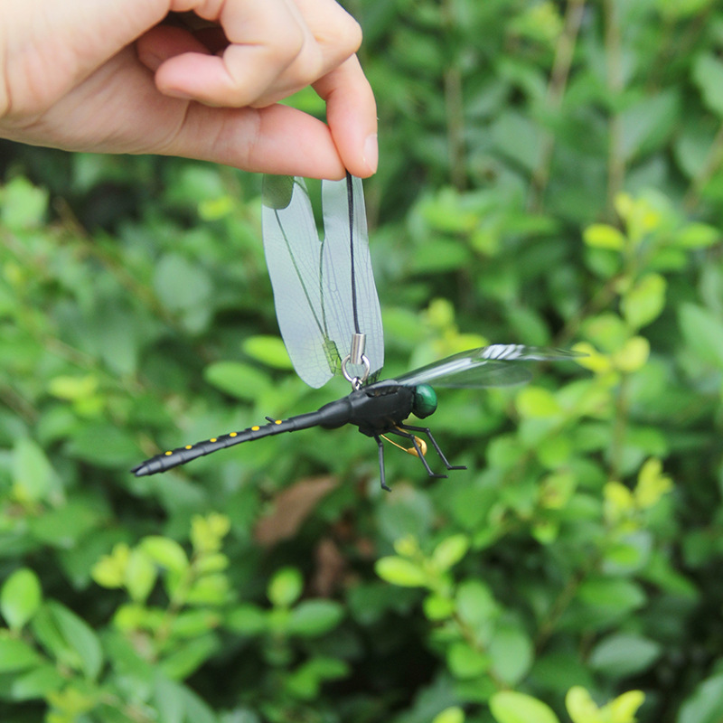 Black dragonfly with pin lanyard outdoor physical insect repellent simulation dragonfly Black dragonfly with pin lanyard outdoor physical insect repellent simulation dragonfly