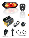 Задний фонарь на руле, умный автомобильный свет, беспроводной пульт дистанционного управления, лампа COB, USB-подсветка для зарядки, велосипедная фара + дорожный автомобиль