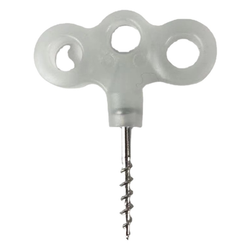 Cubierta de camping uñas luminoso tienda de campaña al aire libre cuerda a prueba de viento clavo fijo tornillo de tres ojos rosca de acero inoxidable