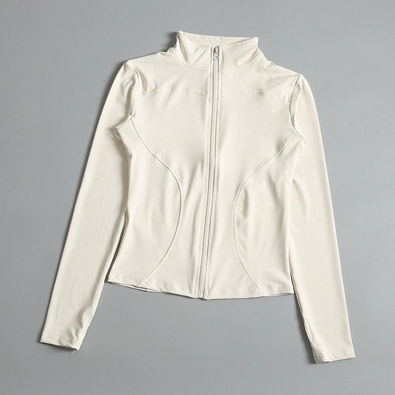 Легкая быстросохнущая спортивная куртка для зала, длинный рукав, одежда для йоги, обтягивающая, для бега