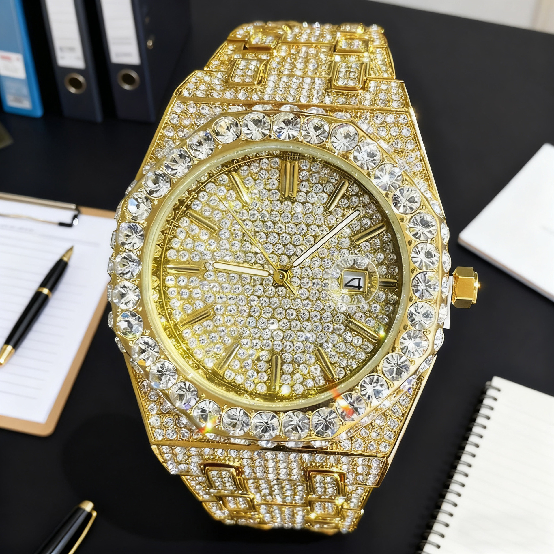 Luxury Watch High-End Gypsophila Diamond Watch Men's Quartz Watch Fashion Watch Luxury Watch