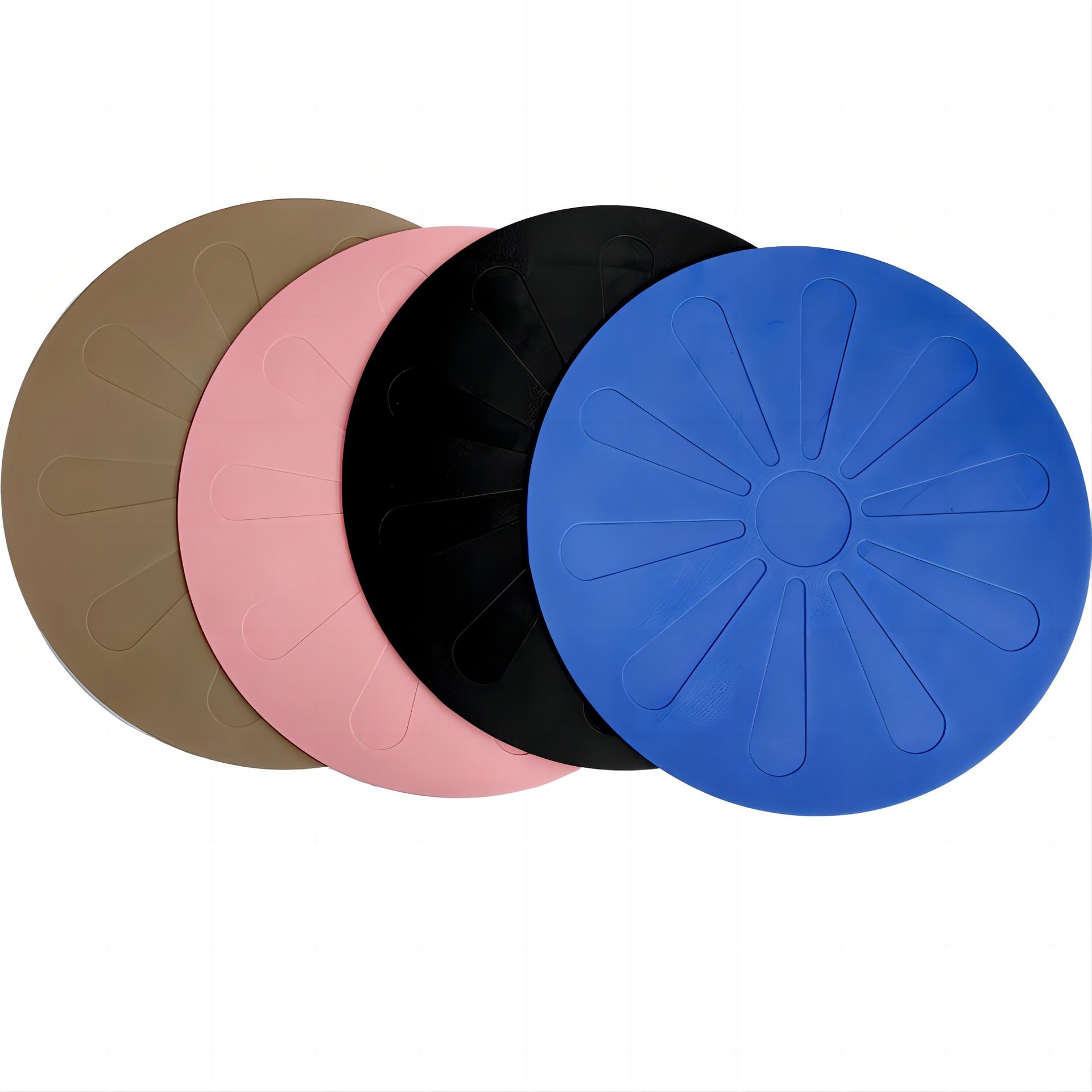 西餐餐垫垫PVC隔热餐桌垫子可水洗扇形系列PVC皮革餐垫雏菊花压纹详情1