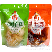 大地农夫糖醋白蒜红蒜350g即食腌制大蒜烤肉伴侣酸甜佐餐下饭菜