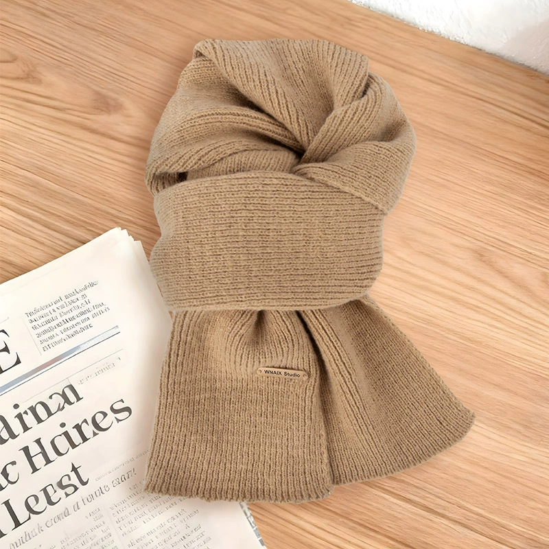 Длинный knitted шарф, универсальный демисезон, городской стиль, простой элегантный дизайн (много цветов)