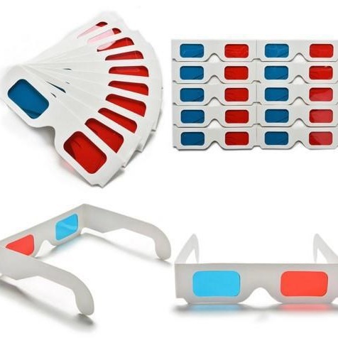 3D眼镜电影院播映室家庭观影眼镜纸框架红蓝红青镜片3D立体眼镜