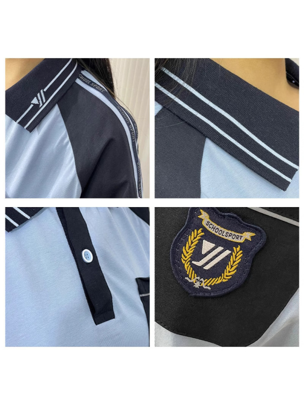 【】南寧学生服 夏用半袖ショートパンツ 小中学生男女用 ソロナ生地 学生夏服|undefined