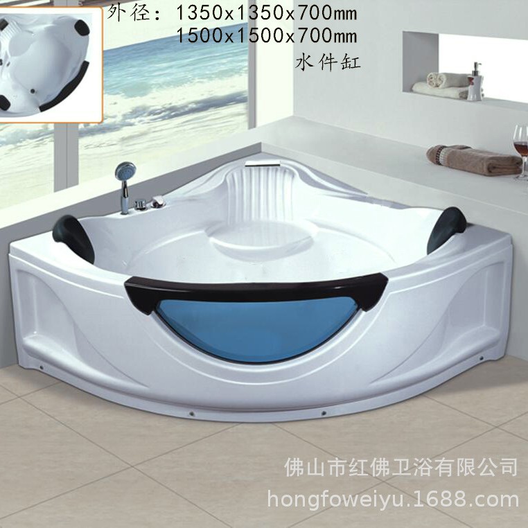 Dual fan para parejas bañera triángulo diamantes formando bañera de persona pequeña casa bañera de esquina