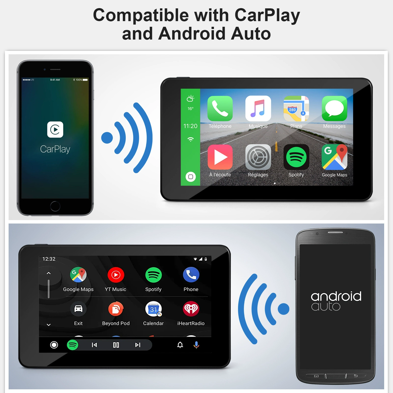 (Кросс-бордерная торговля), Apple, портативный телефон, 7 дюймов, Bluetooth, Android
