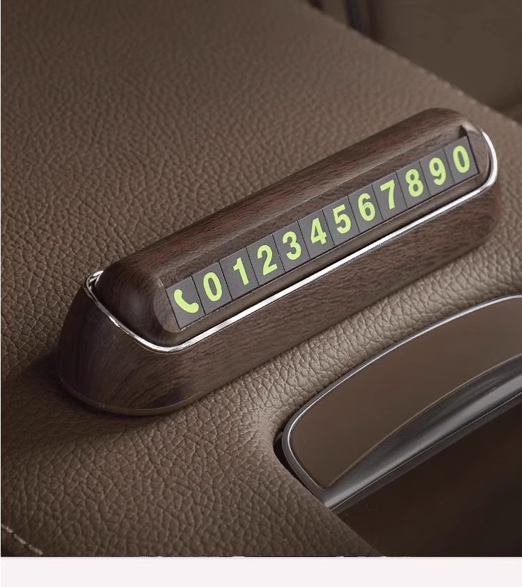 Temporary parking number plate car carbon fiber mobile phone number holder car high-end car moving card phone card