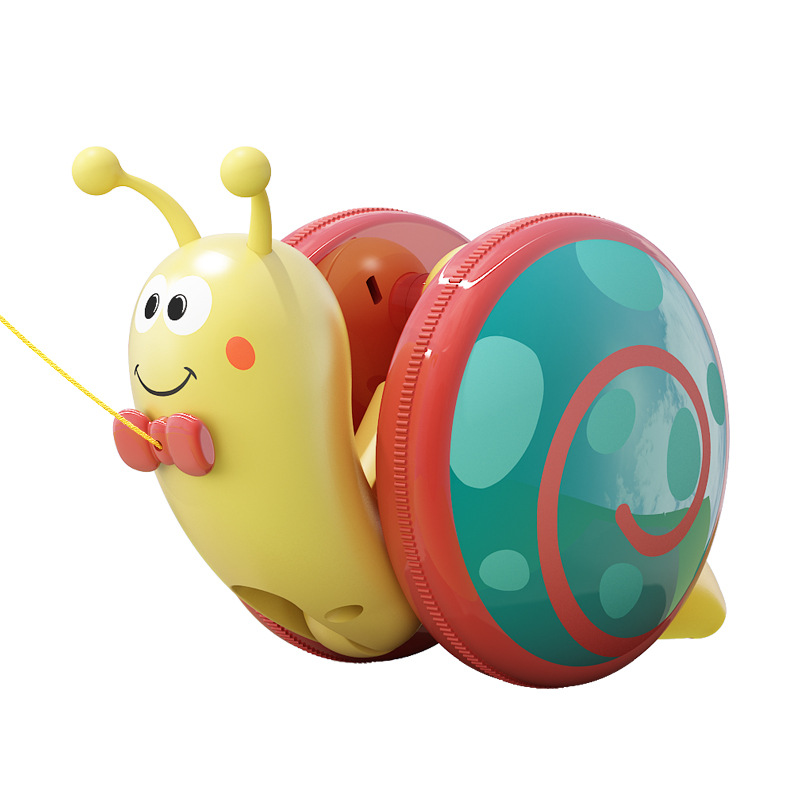 カタツムリのひものおもちゃの電動の爬行動物の繊維のひもは光ります1-2歳の3子供の益智の男の子の女の子の赤ちゃんのネットの赤いです。