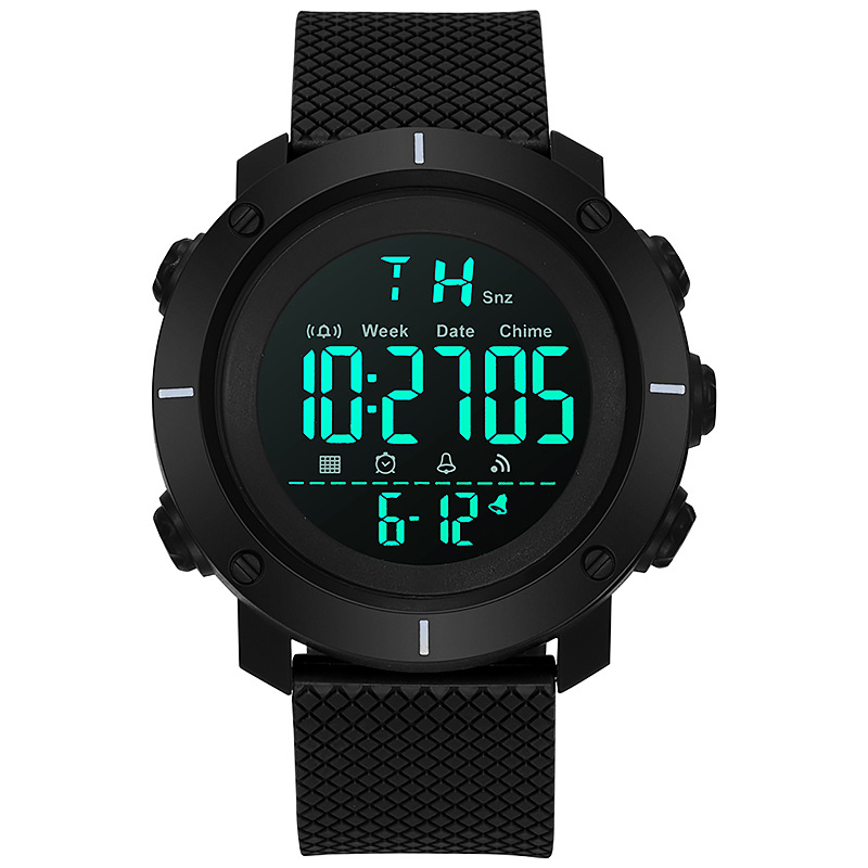 Comercio exterior transfronterizo gran dial multifuncional reloj electrónico moda deportes al aire libre hombres y mujeres estudiante pareja reloj impermeable