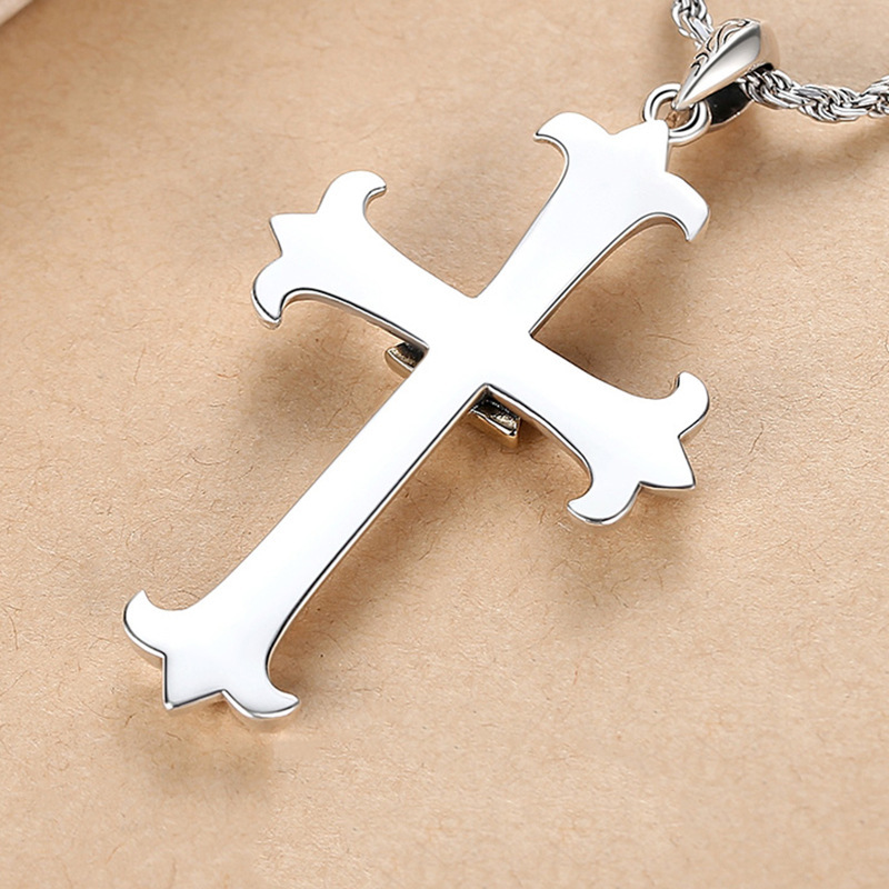 15g Weight Pendant Necklace Classification 1 Piece Quantity Hip-hop Vintage Style Cross Alloy Unisex Pendant Necklace