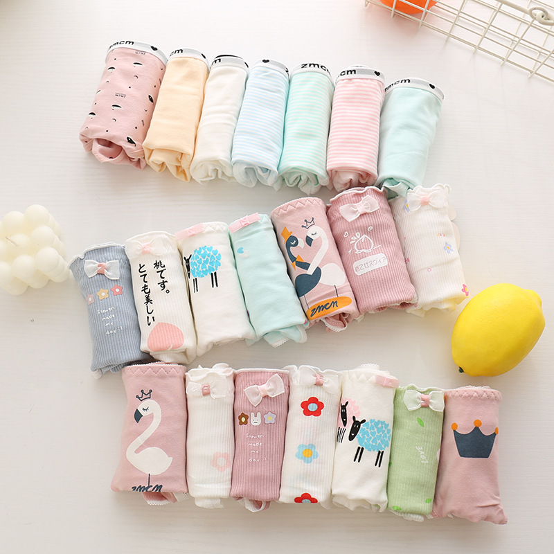 Special offer 7 simple bags of girls underwear women's cartoon briefs low waist students cute fresh large size Special offer 7 simple bags of girls underwear women's cartoon briefs low waist students cute fresh large size