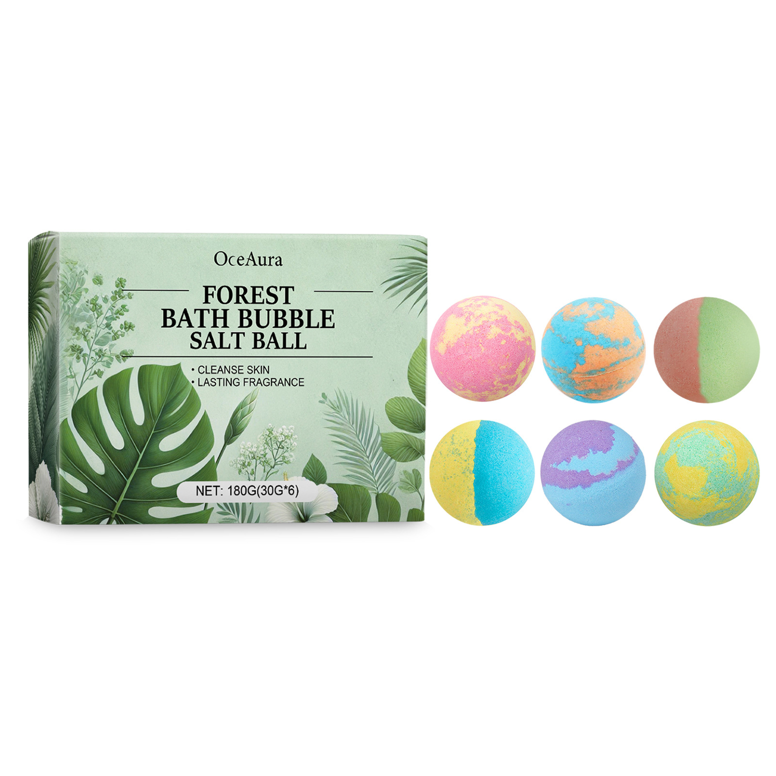 Boule de douche aromatique, parfum de bain aux fleurs botaniques nettoyant et hydratant pour le corps Boule de bain aromatique colorée_voghion.com