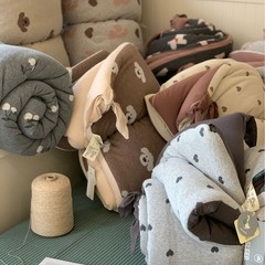 韩国大鹅正品超软糯A类针织棉全棉天竺棉春秋被2米兔耳朵被可水洗