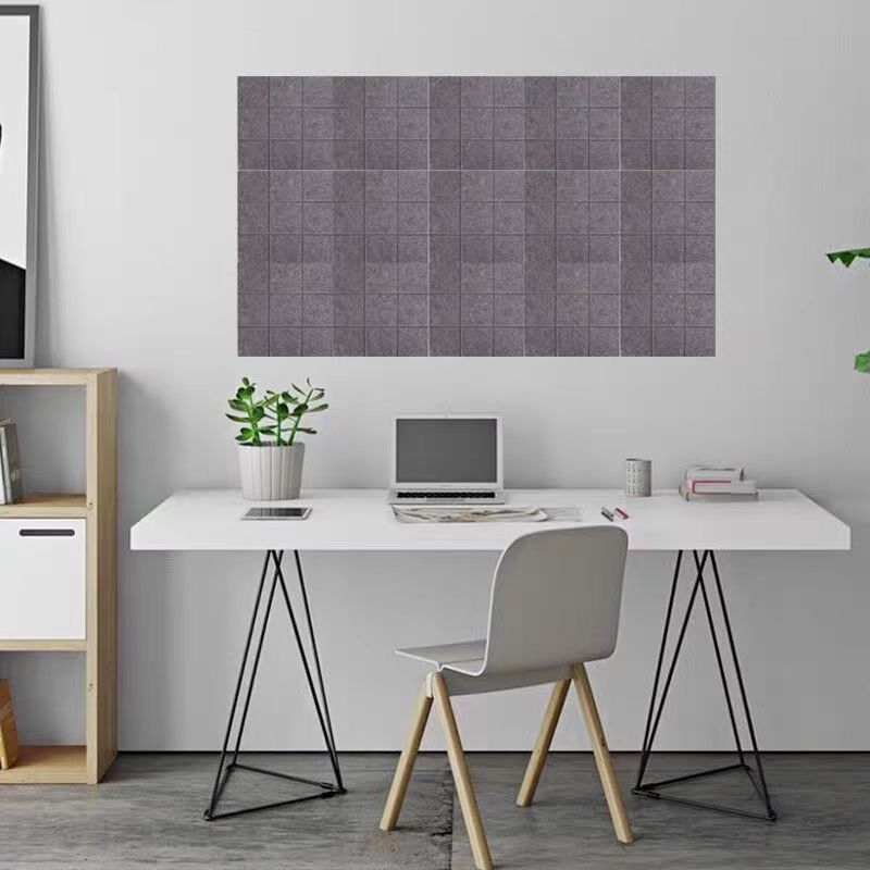 Tablero de fieltro de lana de cuadrícula de nueve cuadrados de forma especial, tablero de mensajes de jardín de infantes, foto de pantalla, pared de fondo, pegatinas de pared de color de cuadrícula pequeña nórdica