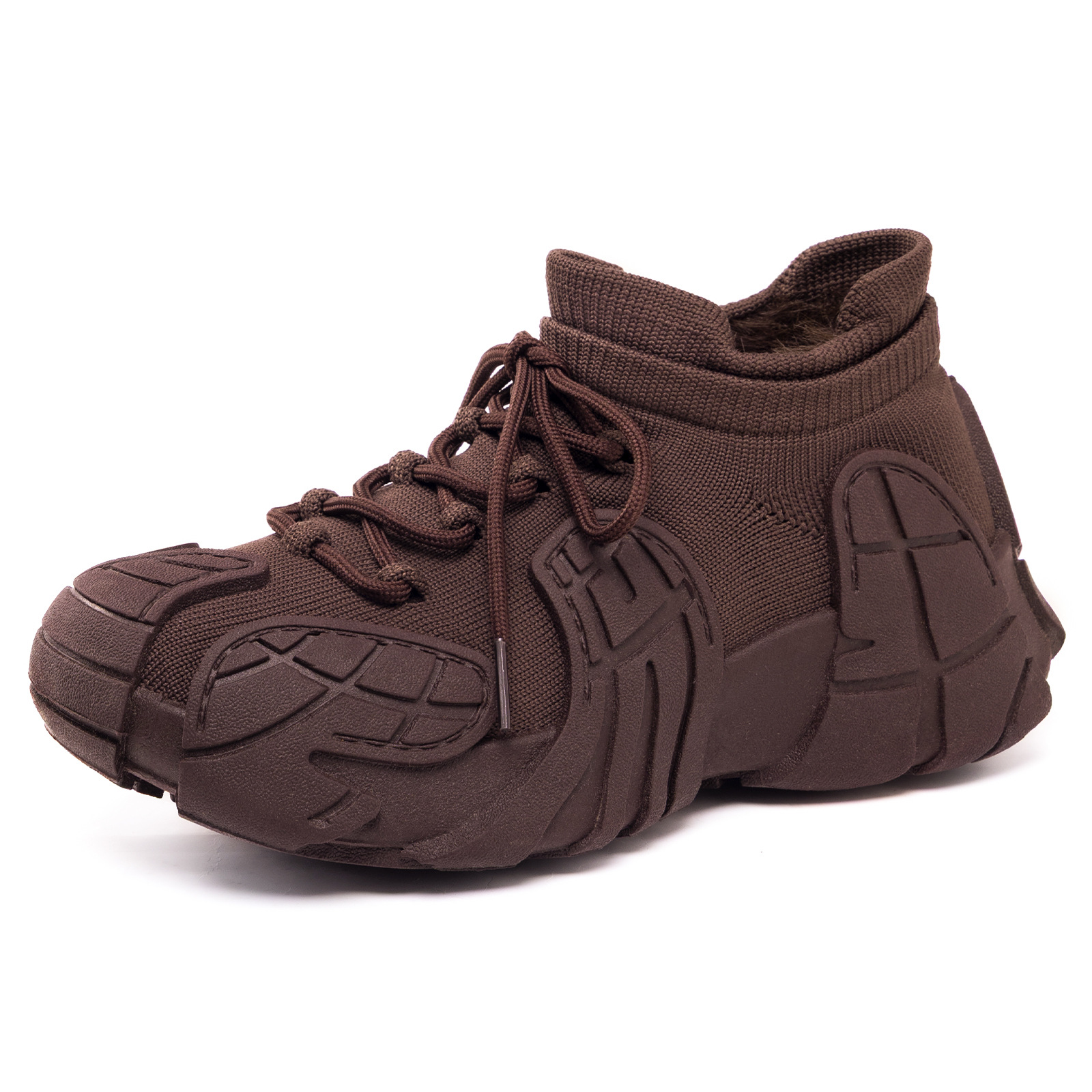 Zapatos deportivos para niños de primavera nuevos peces de coco tejidos de fondo grueso zapatos casuales de comercio exterior zapatos de mujer de tamaño grande