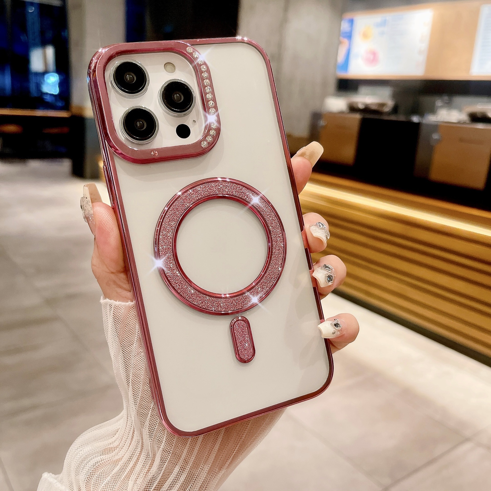 Lentes de diamante galvanizadas Case X para Apple 17 ProMax Case iPhone 16 Pro Premium Sense 15 image 10