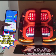 08-25 トヨタ ハイラックス ヴィーゴ テールライト LED ハイラックス GR ラベル リア ライト アセンブリ RGB ストリーマーに適しています。