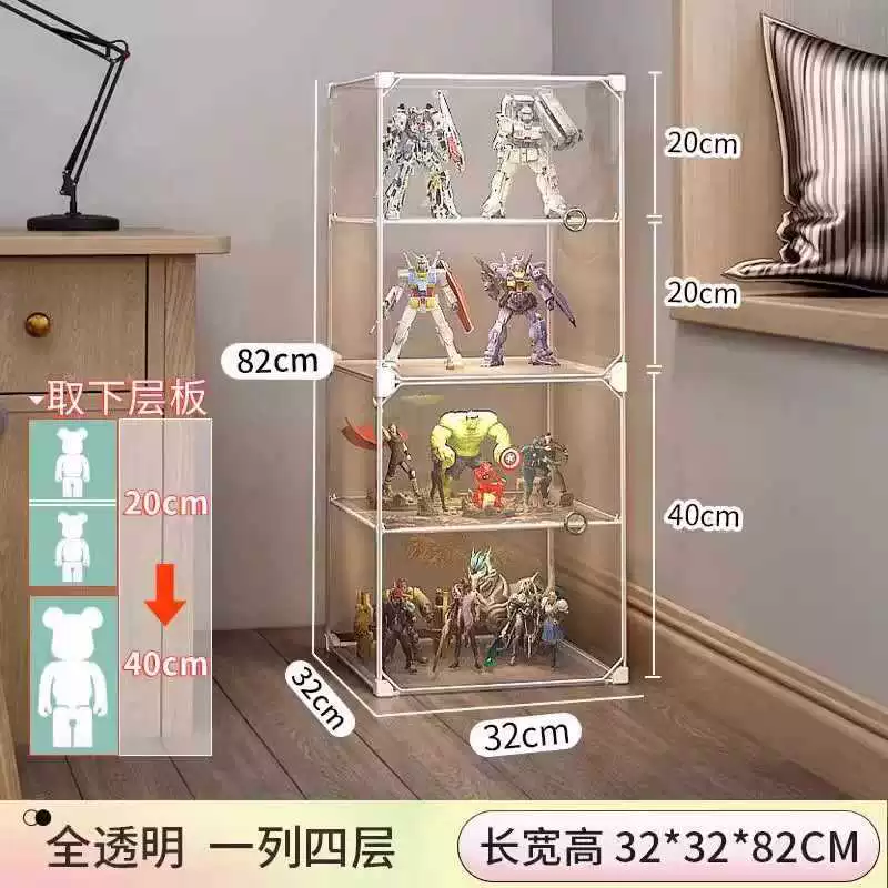 Display Stand (Lego) Acrylic Minifigure Storage Box, modular transparent organizer, multiple layer options