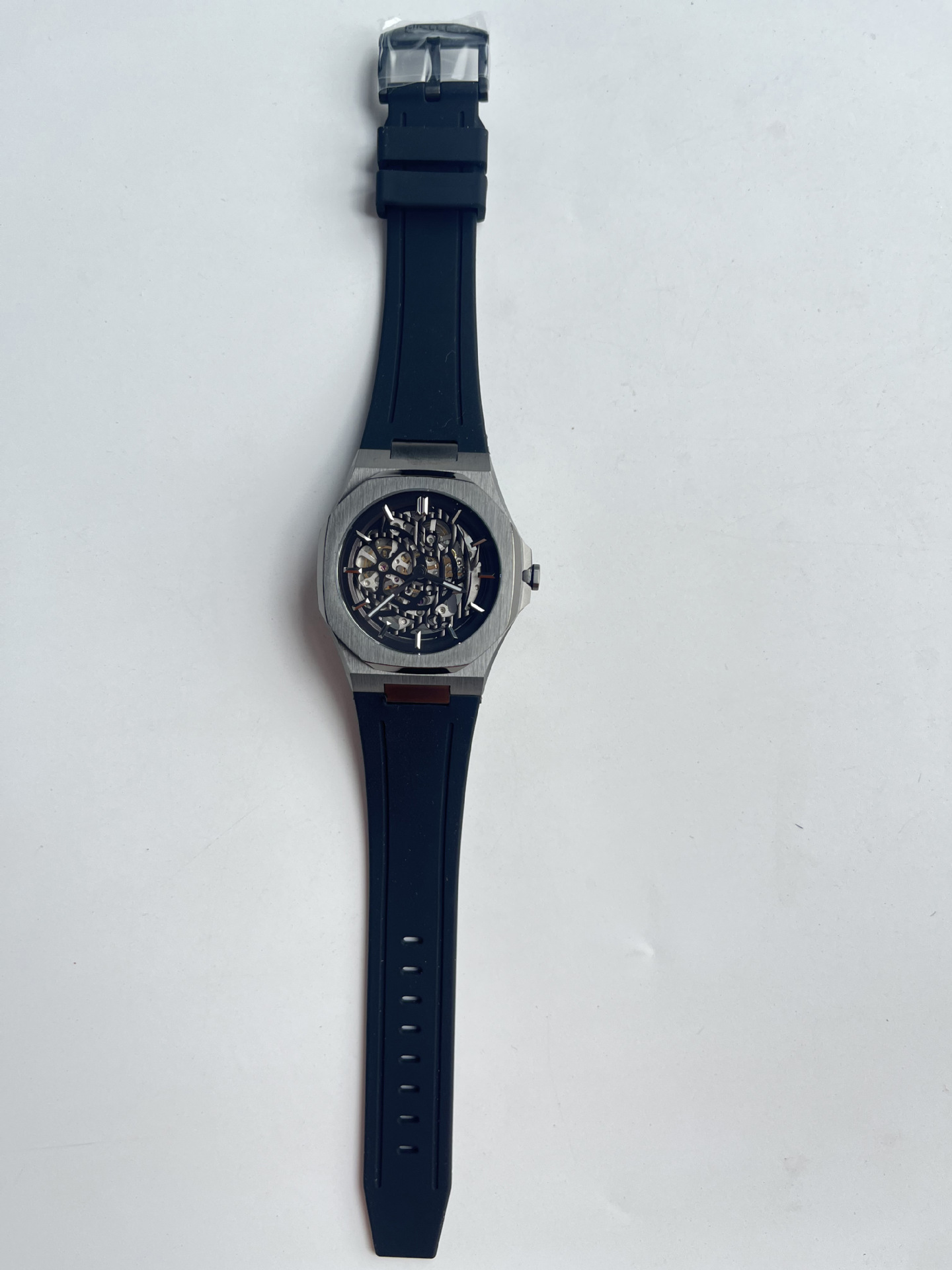 D1 reloj mecánico hueco con esqueleto de Milán reloj mecánico masculino impermeable reloj mecánico hueco de acero inoxidable