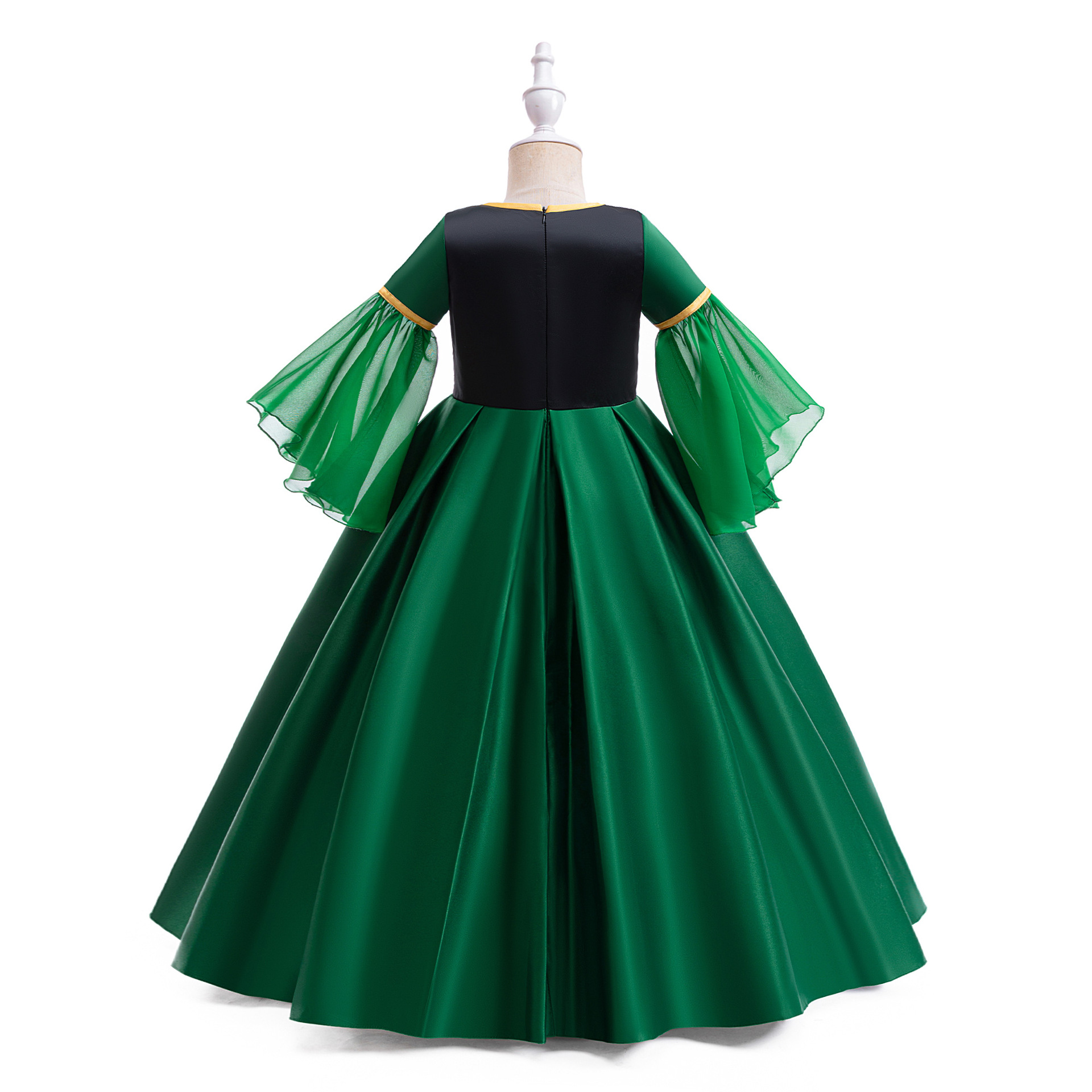 2024 nuevo vestido de nieve de niñas vestido de satén plegado vestido de princesa de niñas vestido infantil image 4