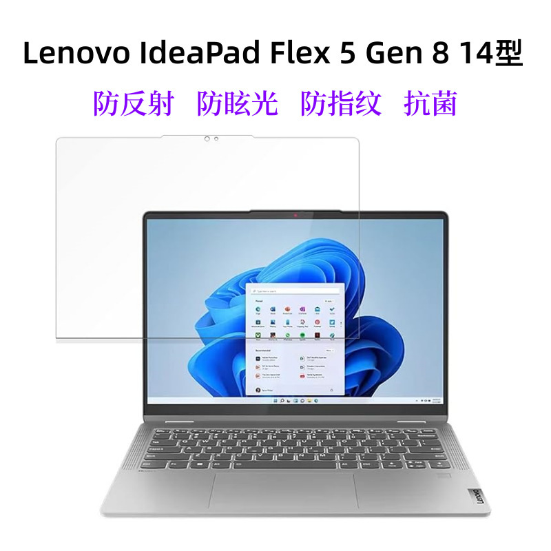 Lenovo IdeaPad Flex 5 Gen 8 14 Anti-reflection Film Anti-blue Anti-fingerprint Protective Film Applicable