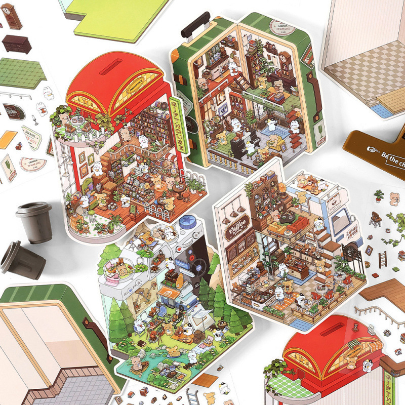 Infeel.Me Is Open for Business Today: the Sixth Set of Pet 2.5D Landscape Stickers, Cartoon Outdoor Miniature Student Journal Stickers Infeel.Me Is Open for Business Today: the Sixth Set of Pet 2.5D Landscape Stickers, Cartoon Outdoor Miniature Student Journal Stickers