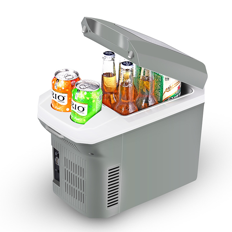Nuevo 8L de doble uso USB mini refrigerador acampar al aire libre Correa portátil refrigeración y calefacción refrigerador del coche