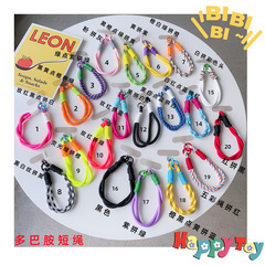 適用各種手機殼配件掛飾品手環吊掛墜彈性彩色手繩圓形鎖扣掛繩