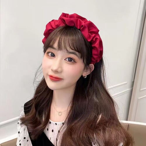 High cranium large intestine pleated headband women's wide-brimmed hair accessory showing face small face wash retro high-end jewelry hairpin wholesale