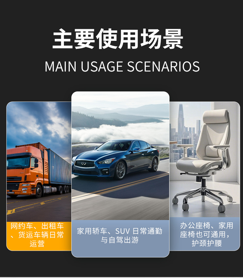 Car neck support pillow, slow-rebound memory foam car headrest, car seat cushion, shoulder support pillow manufacturer