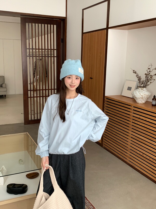 3663长袖2025秋新款女文艺百搭小版长袖套头T恤即墨卫衣|undefined