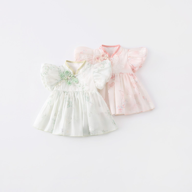 女童夏装国风连衣裙2025夏季新款儿童新中式连衣裙夏季汉服裙子潮