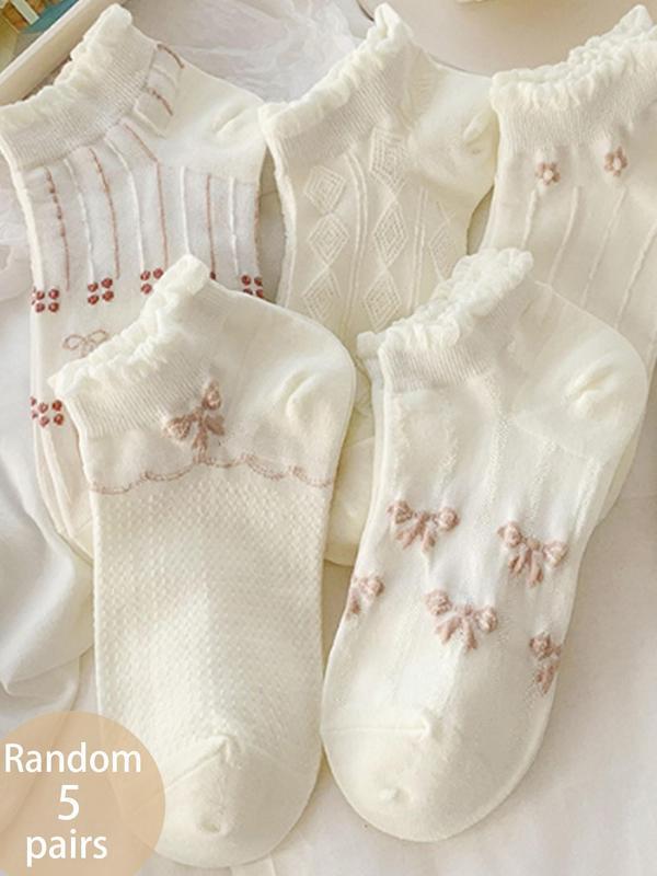 L3887 Dropshipping Aliexpress Amazon Cross-Border New Random Women's Low-Cut Socks Casual Socks Soft and Comfortable