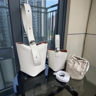 Correct Version! Luojia 2025 New Pebble Bucket Bucket Bag Imported Cowhide Shoulder Crossbody Handheld