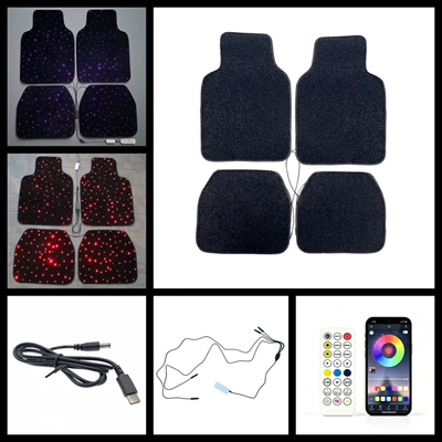 Universal Foot Pad Optic car - universal-rgb-mixed-white-light-voice-control-with-type-c-cable-black