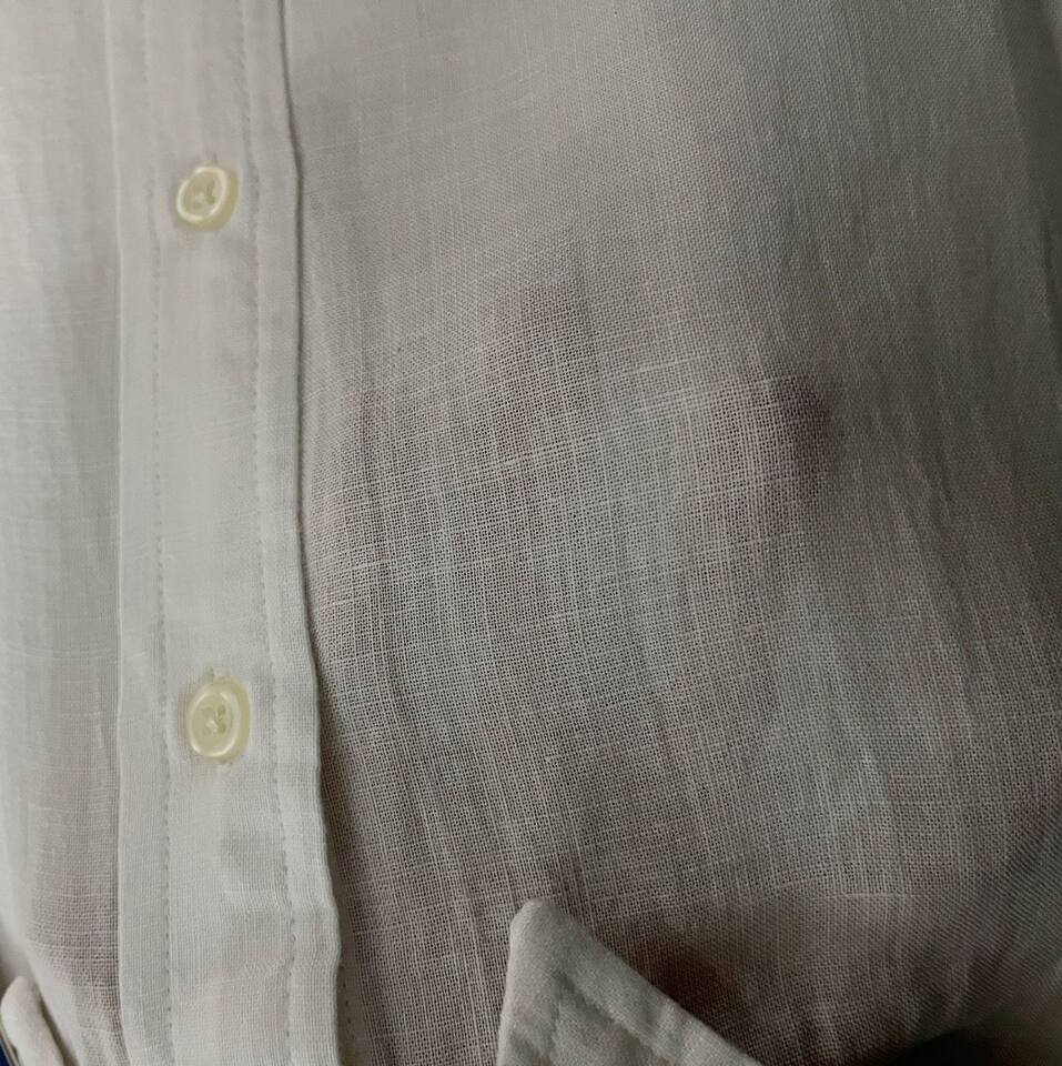 Áo sơ mi nữ tay dài cổ ve thêu hình ngựa nhỏ chất liệu lanh phối cotton dáng suông — Nâng cấp trắng tinh khiết chi tiết 1