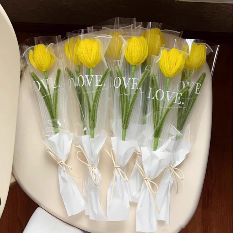 创意郁金香扭扭棒花束手工diy材料包送员工长辈毕业季礼物礼品花|undefined