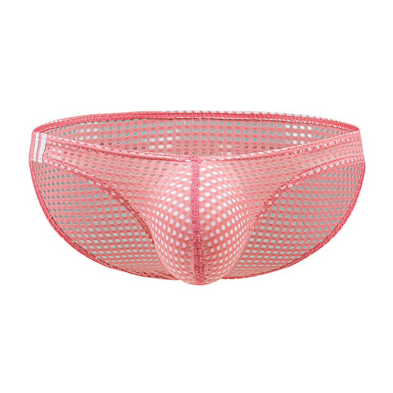 Pantalones sexuales europeas y americanas transfronterizas al por mayor hombres respirables mallas sexy pantalones cortos de bikini de cintura baja