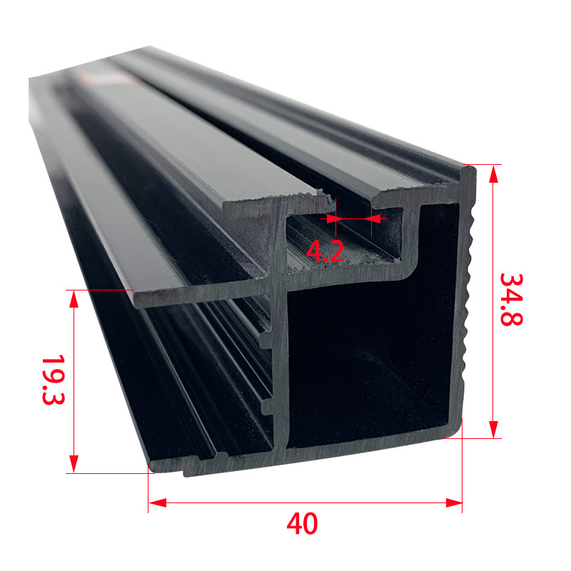 广东厂家直销玻璃柜配套门塑料型材PVC异性型材