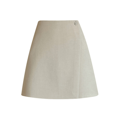 2025 Summer Plus Size Full-figured High-waist Asymmetrical Short Skirt for Petite Women Slimming Worded Hip-Hugging Pants Skirt