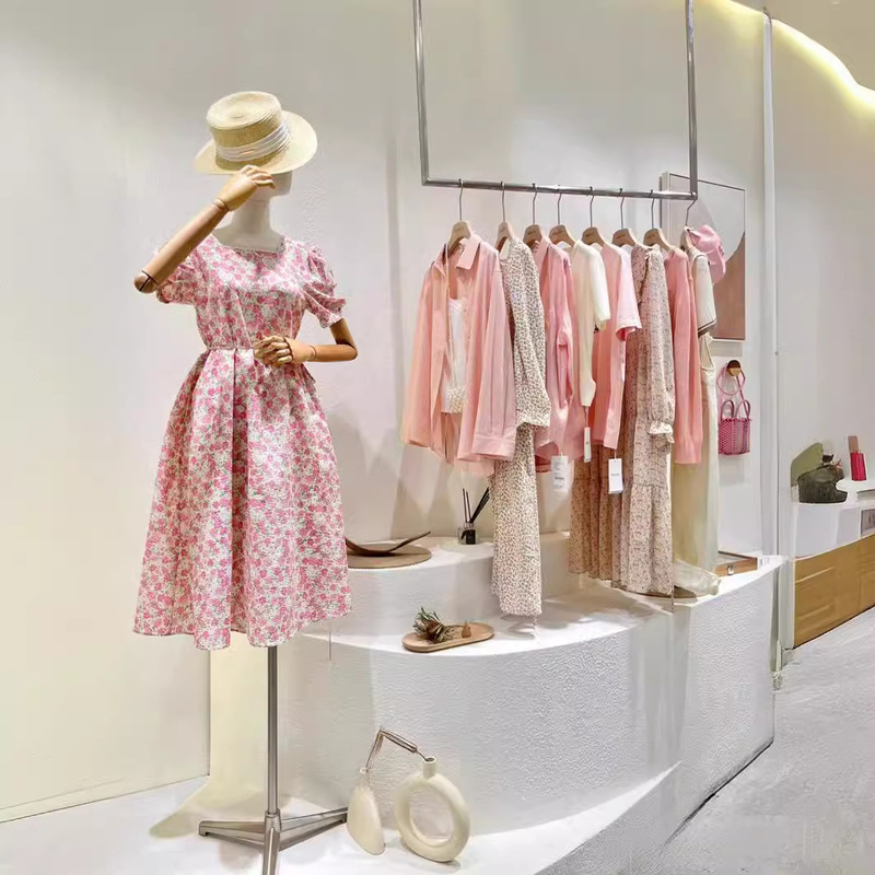 2025 新しい夏のスタイルの優しい花柄フレンチドレス女性のハイエンド広州 13 ラインチュチュスカート女性の服|undefined