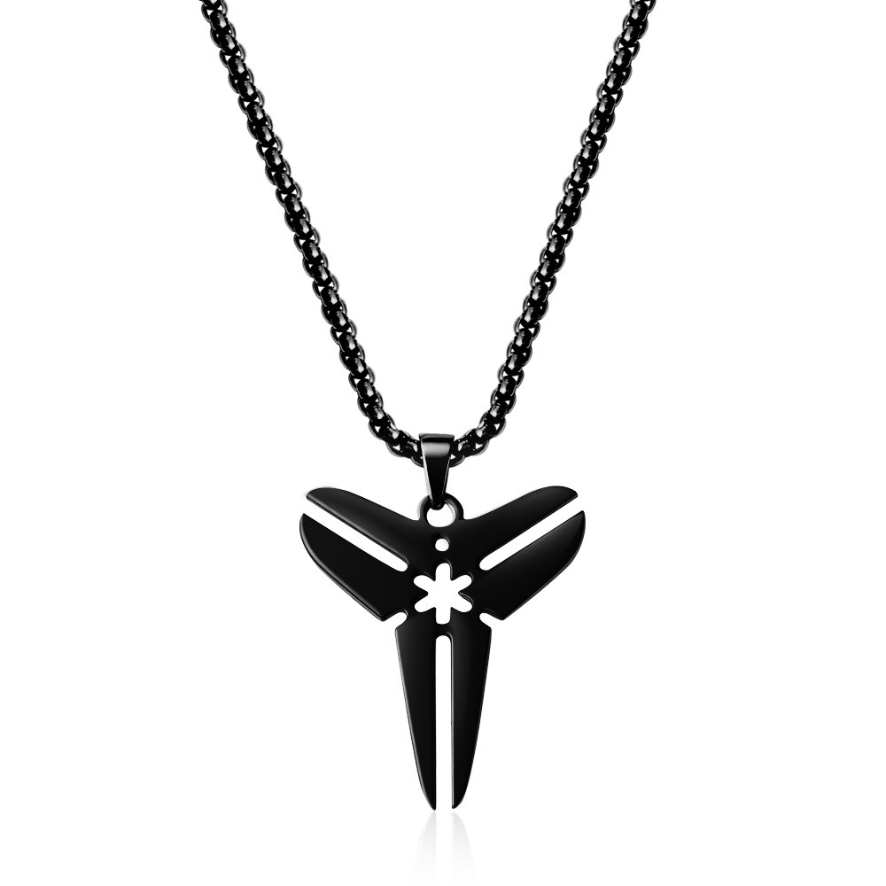Collier pendentif croix en acier inoxydable pour homme, style hip-hop, avec chaîne à perles polyvalente._voghion.com