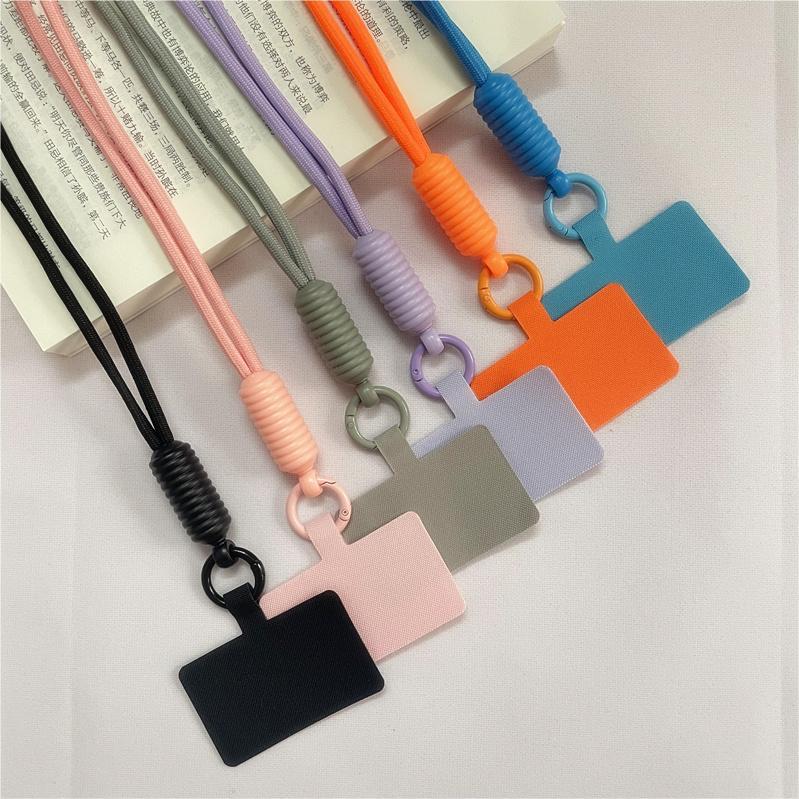 Multi functional universal mobile phone crossbody adjustable button anti loss hanging neck gasket spring ring elastic_voghion.com