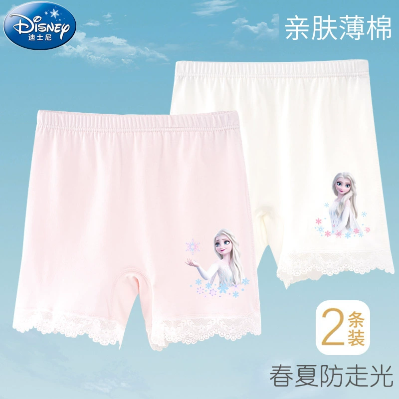 Плюшевое летнее белье Disney, хлопковые брюки, безопасные шорты, кружевная защитная нижняя одежда